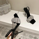 Sandalias de Tacón Alto con Brillos para Mujer – Elegante y Moderno