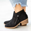 Botines para Mujer de Caña Corta con Tacón Grueso – Estilo Casual Sofisticado